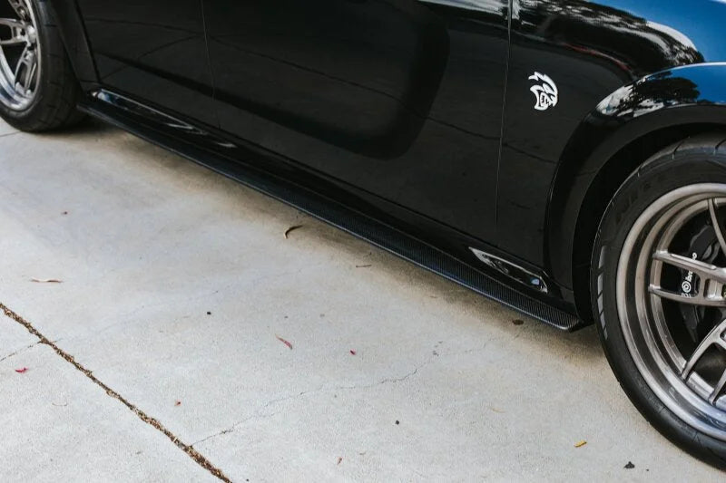 Anderson Composites 20-21 Dodge Charger Hellcat Type-MB Wide Body Rocker Panel Splitter - Additional View 8