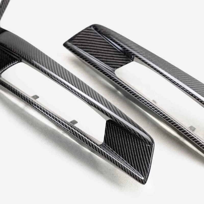 Anderson Composites 20-22 Ford Mustang Carbon Fiber Turn Signal Bezels - Back View