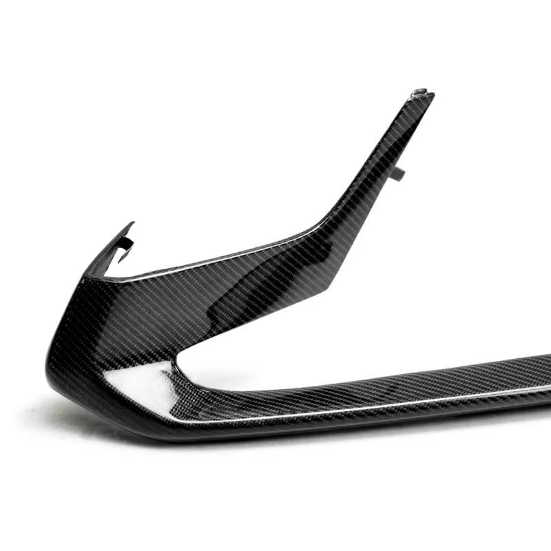Anderson Composites 20-22 Ford Mustang Shelby GT500 Carbon Fiber Front Bumper Trim - Installation View