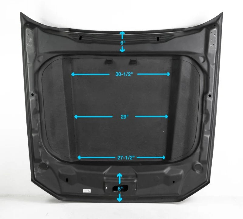 Anderson Composites 2013-2014 Ford Mustang Type-CJ Carbon Fiber Cowl Hood - Back View