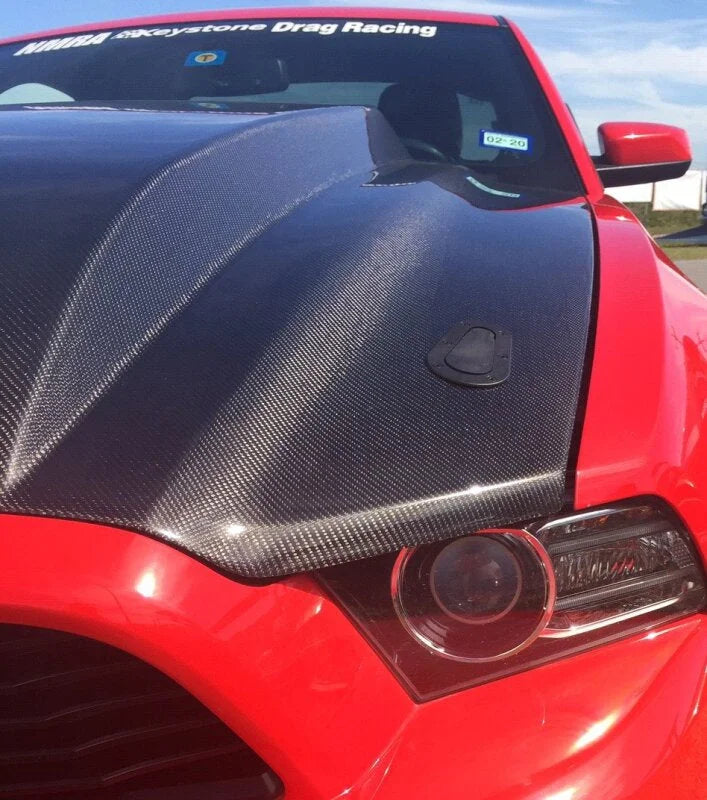 Anderson Composites 2013-2014 Ford Mustang Type-CJ Carbon Fiber Cowl Hood - Additional View 5