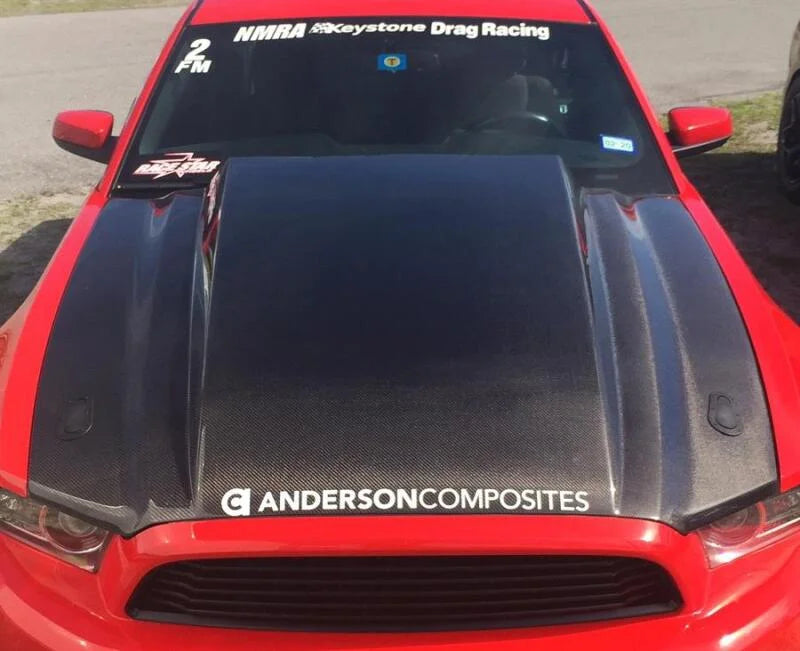 Anderson Composites 2013-2014 Ford Mustang Type-CJ Carbon Fiber Cowl Hood - Additional View 9