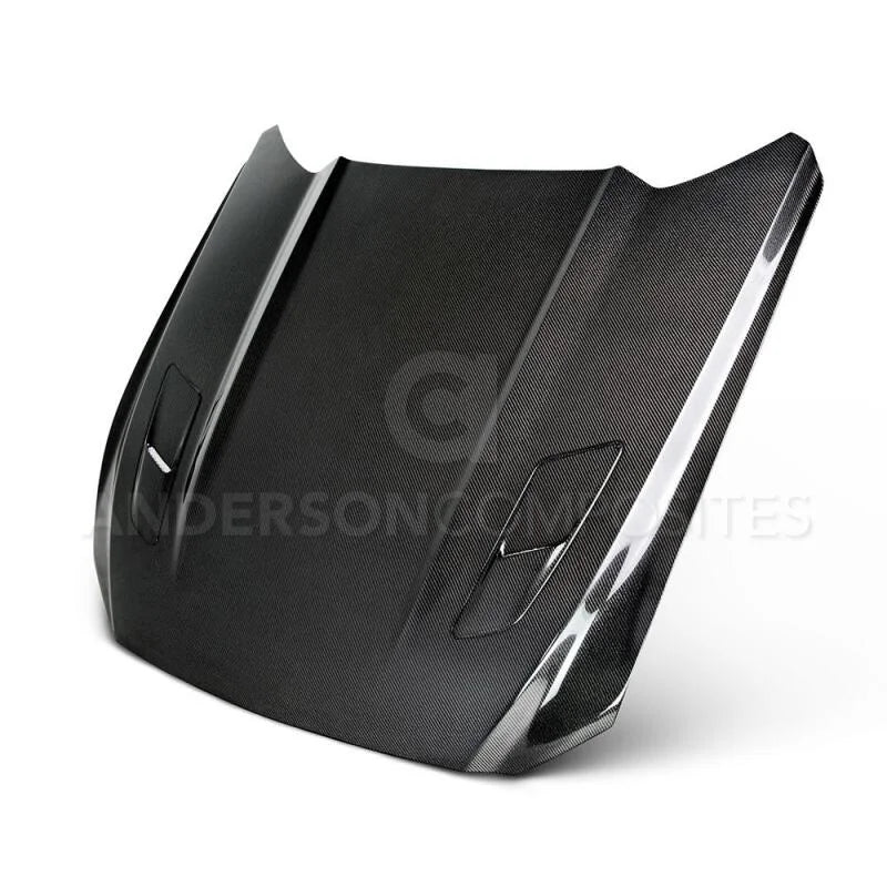 Anderson Composites 2015-2017 Ford Mustang Double Sided Carbon Fiber Type-OE Style Hood - Main Product View