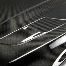 Load image into Gallery viewer, Anderson Composites 2015-2017 Ford Mustang Double Sided Carbon Fiber Type-OE Style Hood - Side View