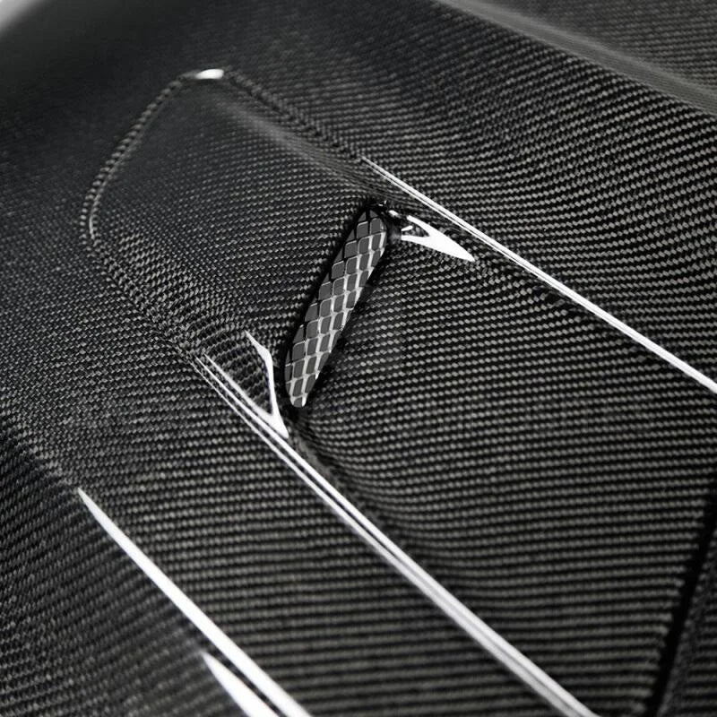 Anderson Composites 2015-2017 Ford Mustang Double Sided Carbon Fiber Type-OE Style Hood - Additional View 5