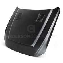 Load image into Gallery viewer, Anderson Composites 2015-2017 Ford Mustang (Excl. GT350/GT350R) Super Snake Style Hood Fiberglass - Main Product View