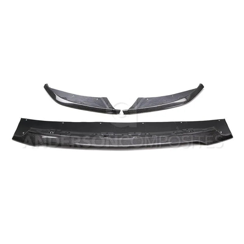 Anderson Composites 2015-2017 Ford Mustang Shelby GT350 Carbon Fiber Front Splitter (3 PC) - Back View