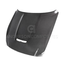 Load image into Gallery viewer, Anderson Composites 2015-2017 Ford Mustang Shelby GT350 Double Sided Carbon Fiber Hood - Main Product View