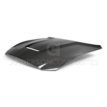 Load image into Gallery viewer, Anderson Composites 2015-2017 Ford Mustang Shelby GT350 Double Sided Carbon Fiber Hood - Back View