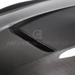Load image into Gallery viewer, Anderson Composites 2015-2017 Ford Mustang Shelby GT350 Double Sided Carbon Fiber Hood - Additional View 6