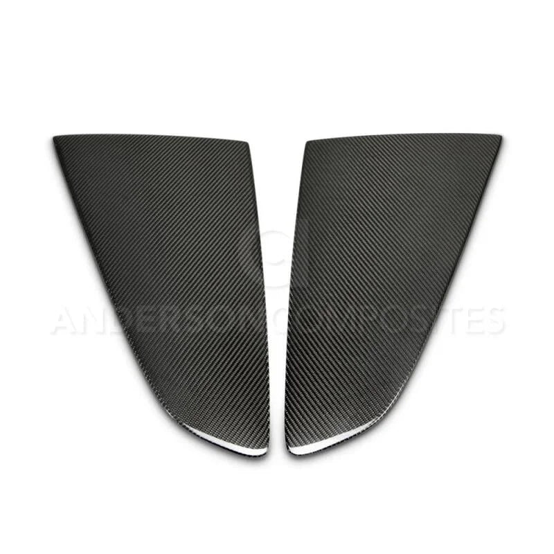 Anderson Composites 2015-2017 Ford Mustang Type -F Style Window Louvers - Flat - Installation View