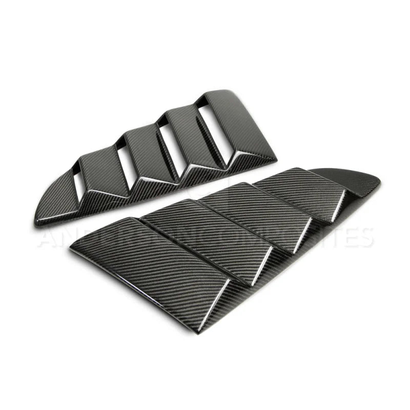 Anderson Composites 2015-2017 Ford Mustang Type-V Style Window Louvers - Vented - Main Product View