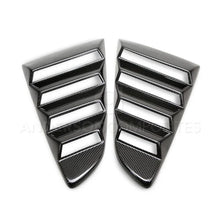 Load image into Gallery viewer, Anderson Composites 2015-2017 Ford Mustang Type-V Style Window Louvers - Vented - Back View