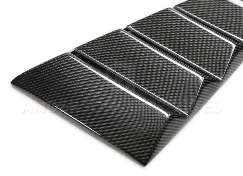 Anderson Composites 2015-2017 Ford Mustang Type-V Style Window Louvers - Vented - Installation View