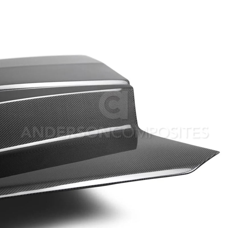 Anderson Composites 2016+ Chevy Camaro Carbon Fiber Double Sided Hood - Back View