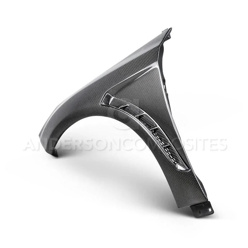 Anderson Composites 2016+ Focus Type-GR Vented Carbon Fiber Fenders .04in Wider (Pair) - Back View