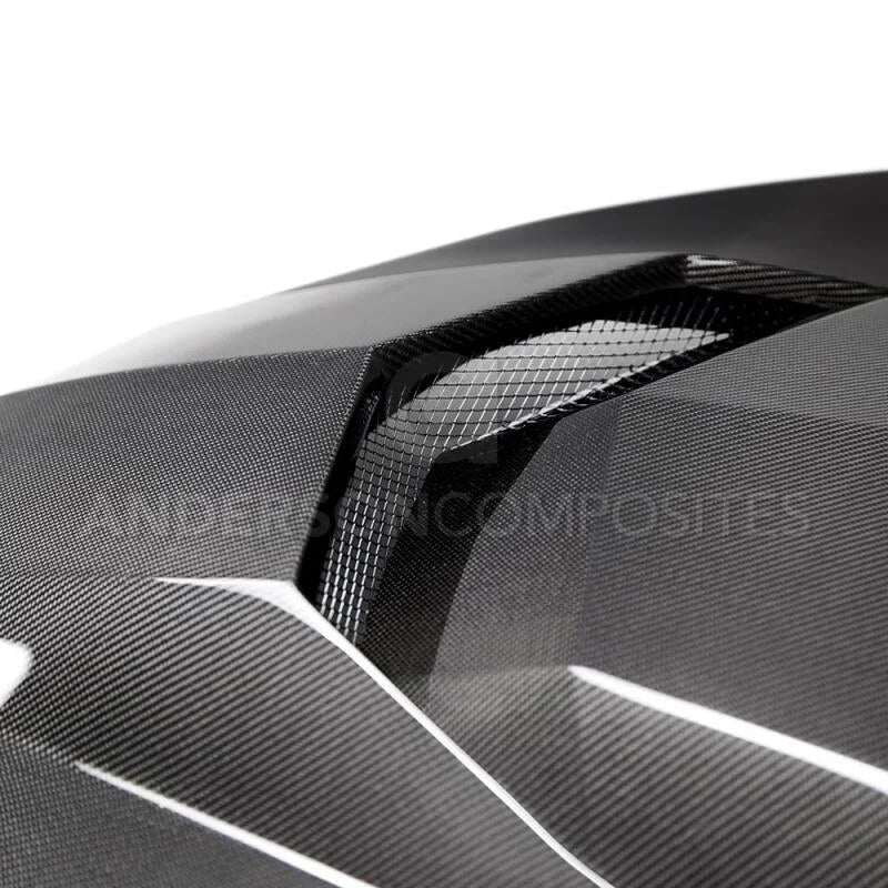 Anderson Composites 2016+ Type-AZ Camaro Double Sided Fiber Hood - Installation View