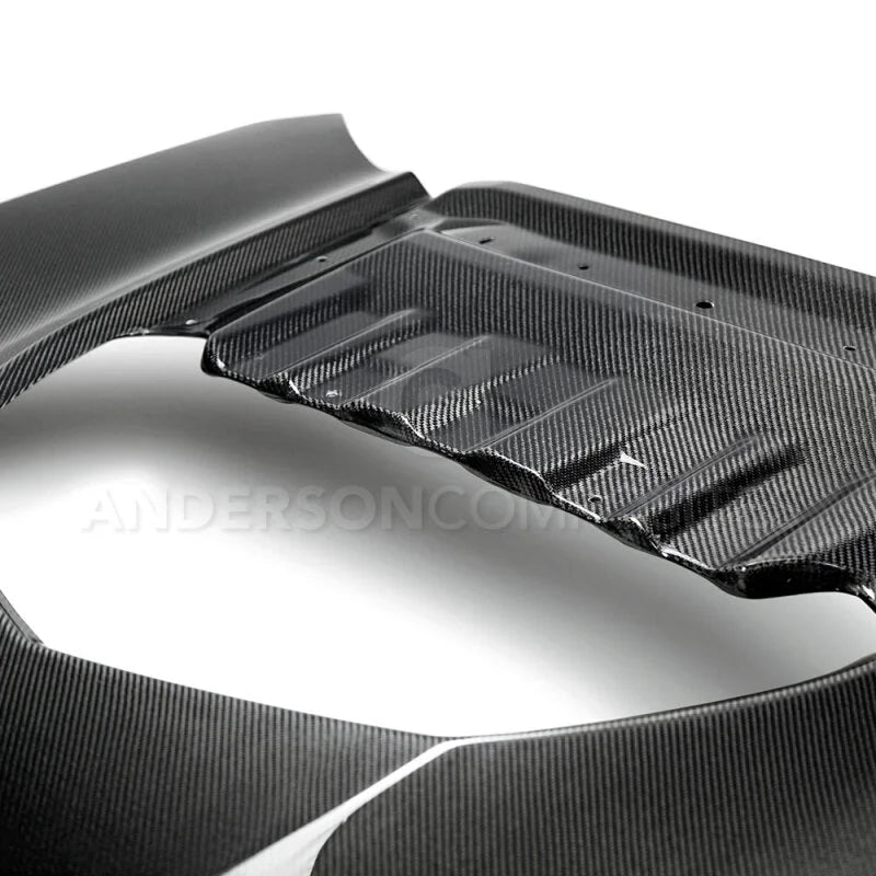 Anderson Composites 2017-2018 Chevrolet Camaro ZL1 1LE Type-OE Style Double Sided Carbon Fiber Hood - Side View