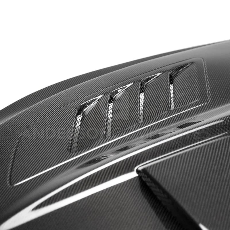 Anderson Composites 2018-2019 Ford Mustang Ram Air Double Sided Carbon Fiber Hood - Additional View 6