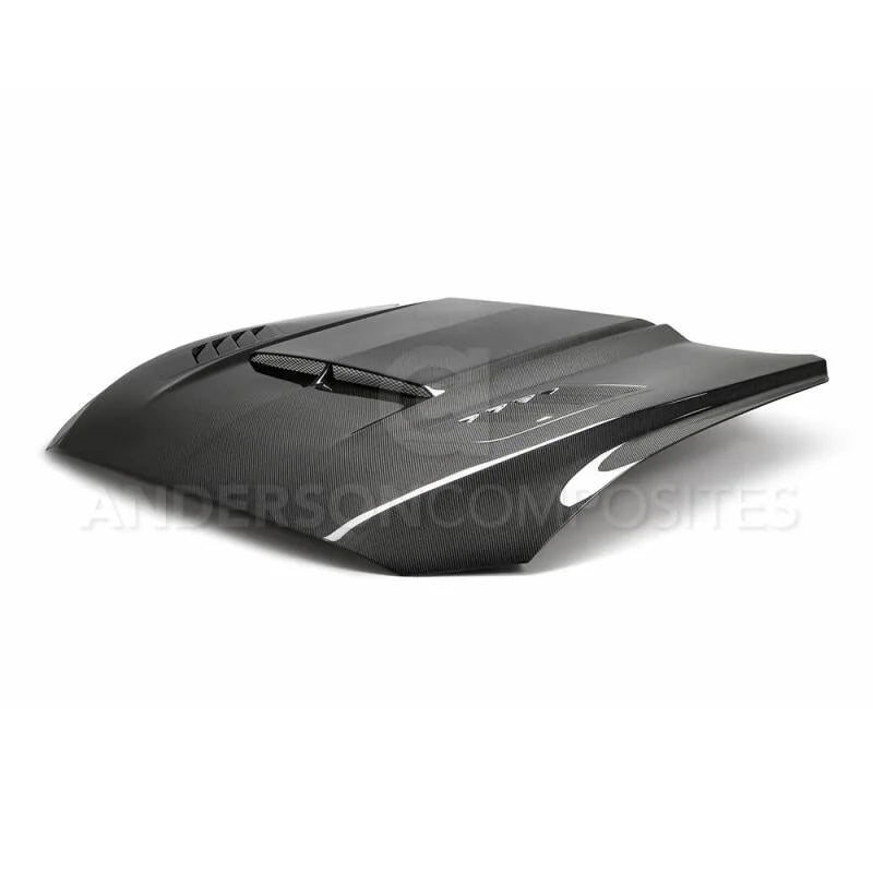 Anderson Composites 2018-2019 Ford Mustang Ram Air Double Sided Carbon Fiber Hood - Additional View 7