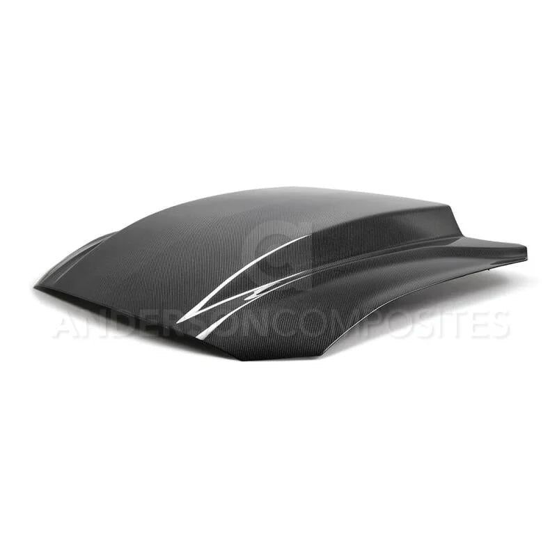 Anderson Composites 2018 Ford Mustang Double Sided Type-CJ 4in Carbon Fiber Cowl Hood - Additional View 5