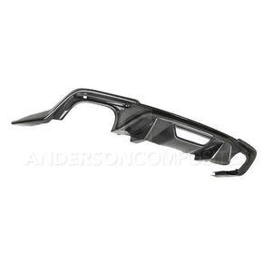 Anderson Composites 2018 Ford Mustang GT Type-OE Carbon FIber Quad Tip Rear Diffuser - Main Product View
