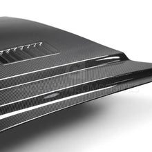 Load image into Gallery viewer, Anderson Composites 2018 Ford Mustang Super Snake Double Sided Carbon Fiber Hood - Installation View