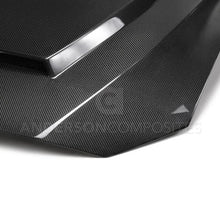 Load image into Gallery viewer, Anderson Composites 2018 Ford Mustang Super Snake Double Sided Carbon Fiber Hood - Additional View 5