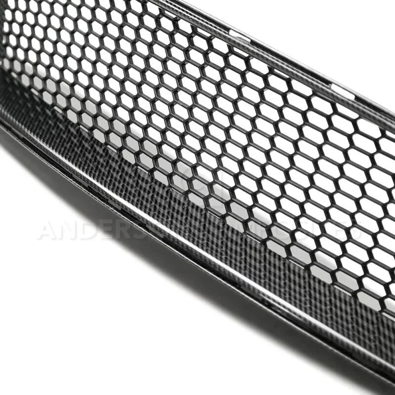 Anderson Composites 2018 Ford Mustang Type-GT Carbon Fiber Upper Grille - Side View