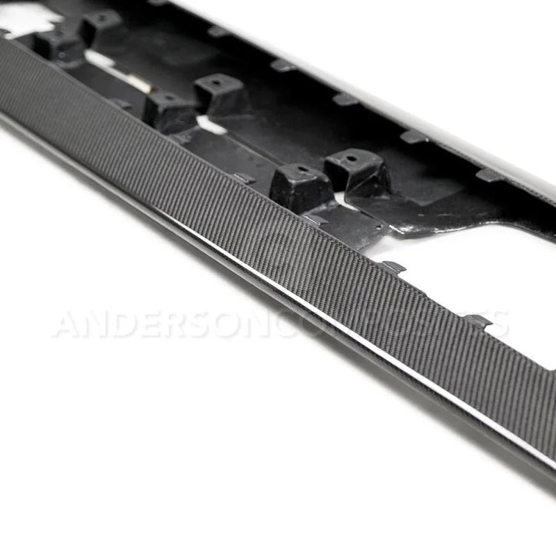 Anderson Composites 2020 Ford Mustang Shelby GT500 Carbon Fiber Rocker Panel Splitters - Installation View