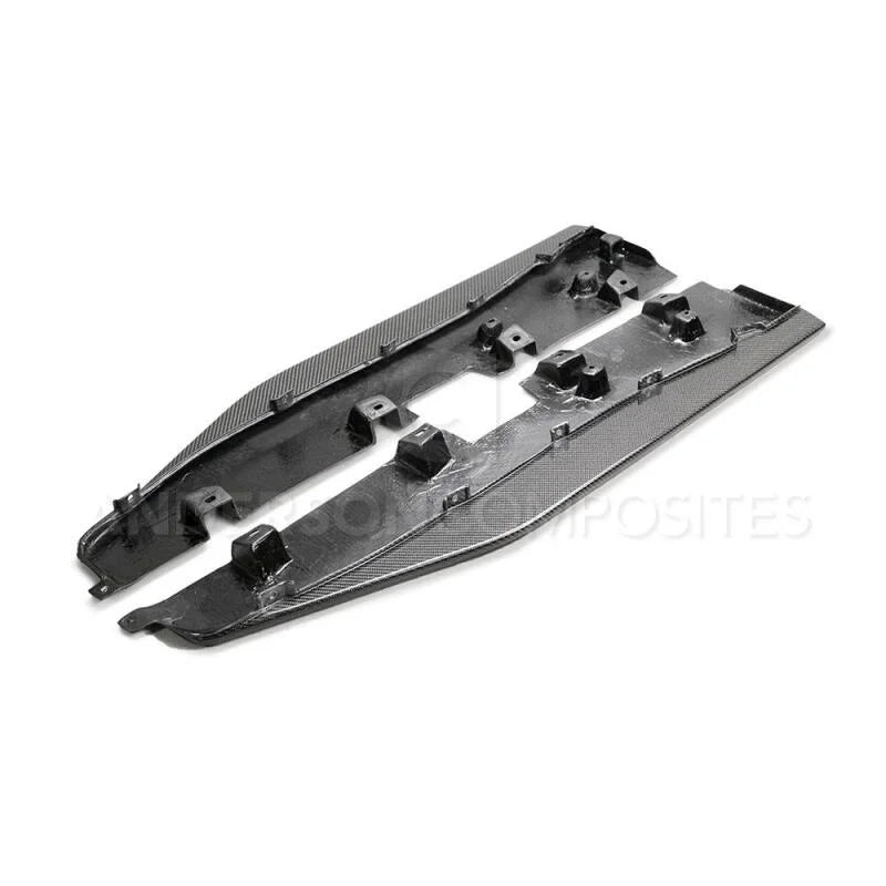 Anderson Composites 2020 Ford Mustang/Shelby GT500 Carbon Fiber Side Splitters - Main Product View
