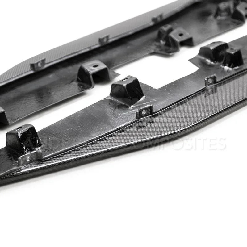 Anderson Composites 2020 Ford Mustang/Shelby GT500 Carbon Fiber Side Splitters - Back View