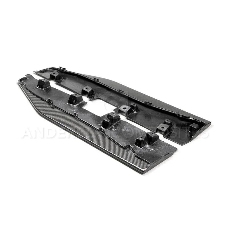 Anderson Composites 2020 Ford Mustang/Shelby GT500 Carbon Fiber Side Splitters - Installation View