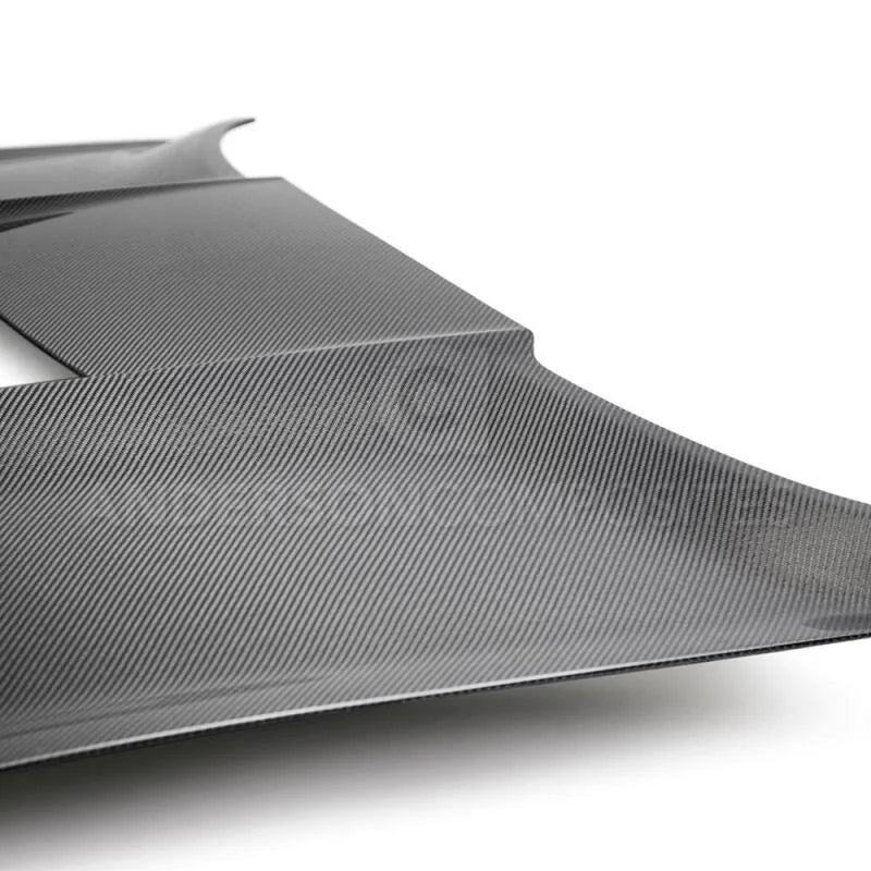 Anderson Composites 2020 Mustang Shelby GT500 Double Sided Carbon Fiber Hood - Side View
