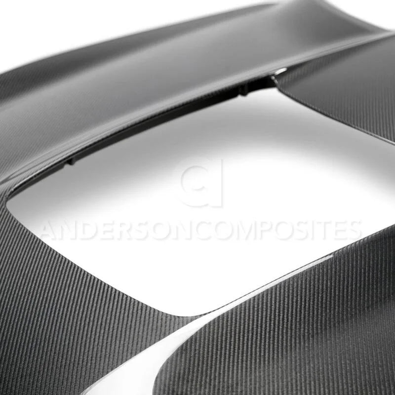 Anderson Composites 2020 Mustang Shelby GT500 Double Sided Carbon Fiber Hood - Installation View