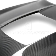 Load image into Gallery viewer, Anderson Composites 2020 Mustang Shelby GT500 Double Sided Carbon Fiber Hood - Installation View