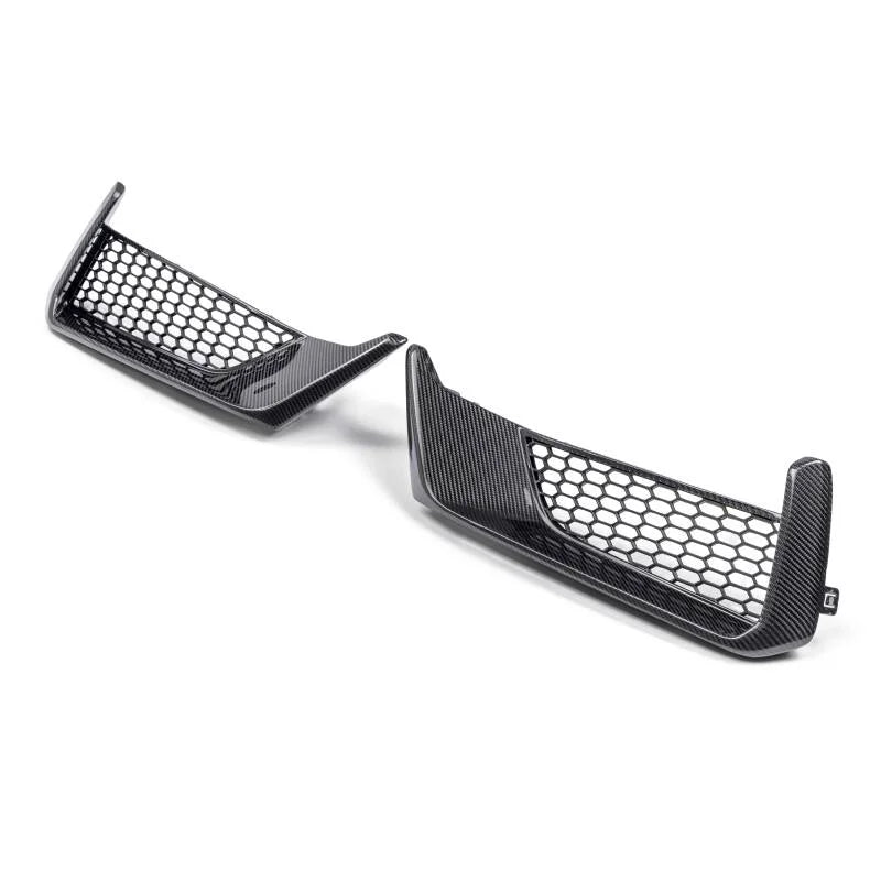 Anderson Composites 2024 Ford Mustang Dark Horse Carbon Fiber Front Bumper Inserts - Installation View