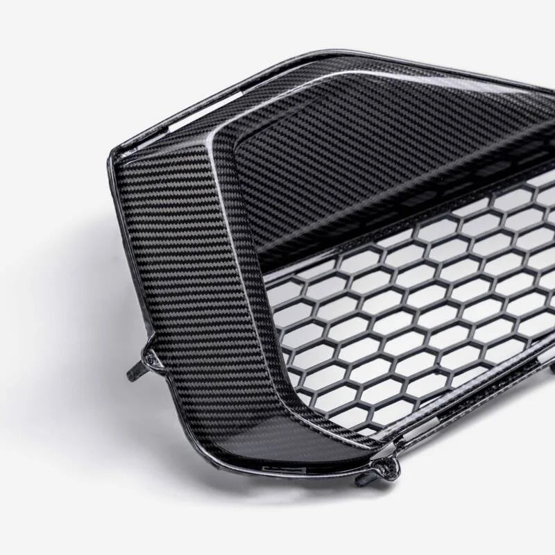 Anderson Composites 2024 Ford Mustang GT Carbon Fiber Front Bumper Inserts - Main Product View