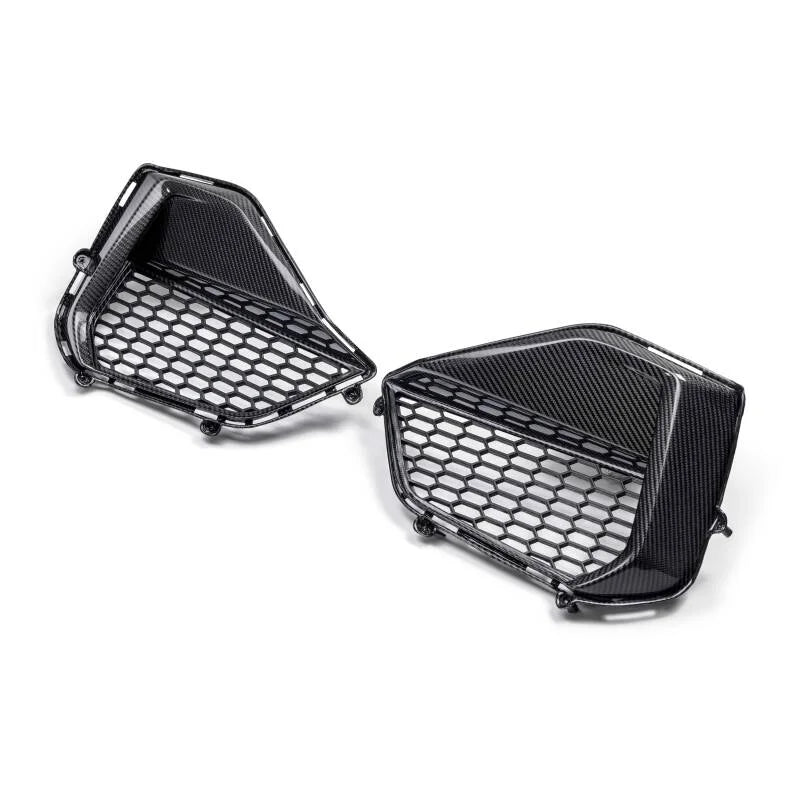 Anderson Composites 2024 Ford Mustang GT Carbon Fiber Front Bumper Inserts - Installation View