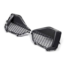 Load image into Gallery viewer, Anderson Composites 2024 Ford Mustang GT Carbon Fiber Front Bumper Inserts - Installation View