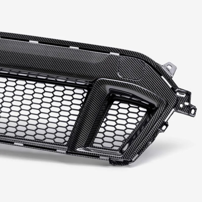 Anderson Composites 2024 Ford Mustang GT Carbon Fiber Front Grille - Back View