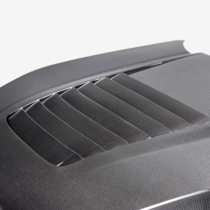 Anderson Composites 2024 Ford Mustang S650 Double-Sided Carbon Fiber Hood - Back View