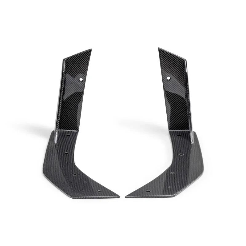 Anderson Composites 2024 Ford Mustang Type-GT5 Carbon Fiber Front Splitter Wickers - Main Product View
