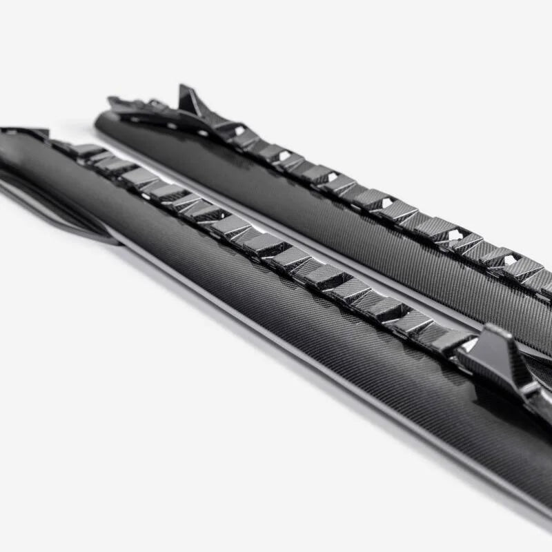 Anderson Composites 2024 Ford Mustang Type-GT5 Carbon Fiber Side Rocker Panel Splitter - Side View