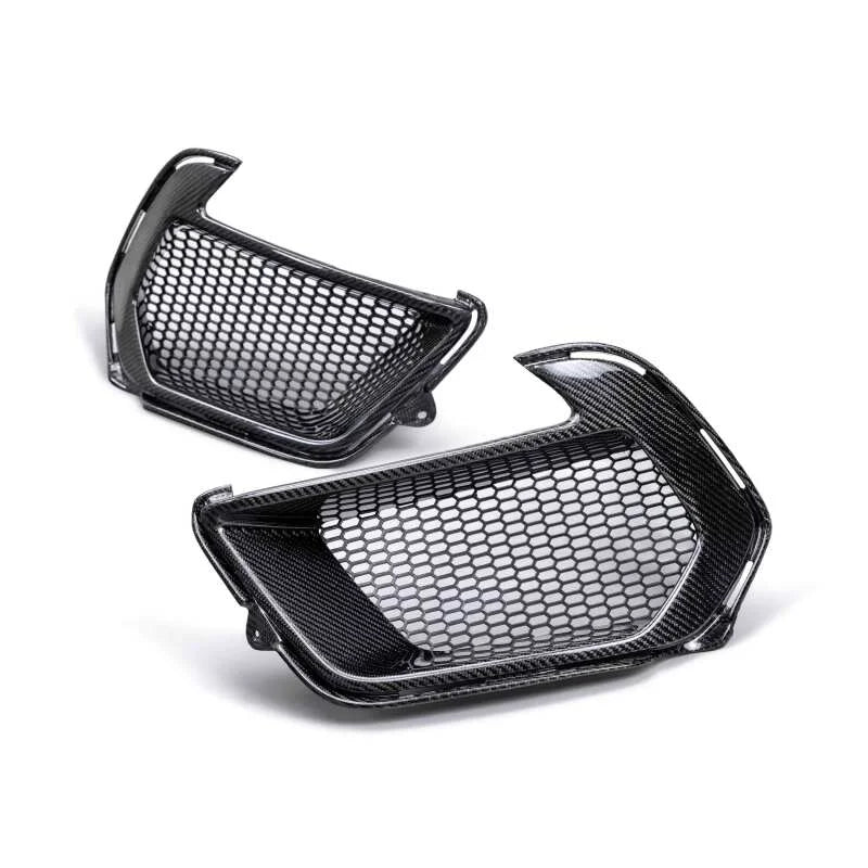 Anderson Composites 21-22 Ford Mustang Mach 1 Carbon Fiber Air Duct Bezels - Main Product View