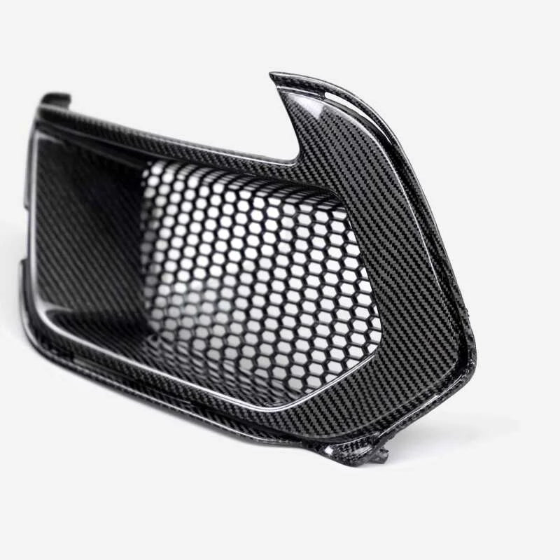 Anderson Composites 21-22 Ford Mustang Mach 1 Carbon Fiber Air Duct Bezels - Side View