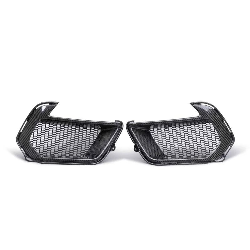 Anderson Composites 21-22 Ford Mustang Mach 1 Carbon Fiber Air Duct Bezels - Detail View