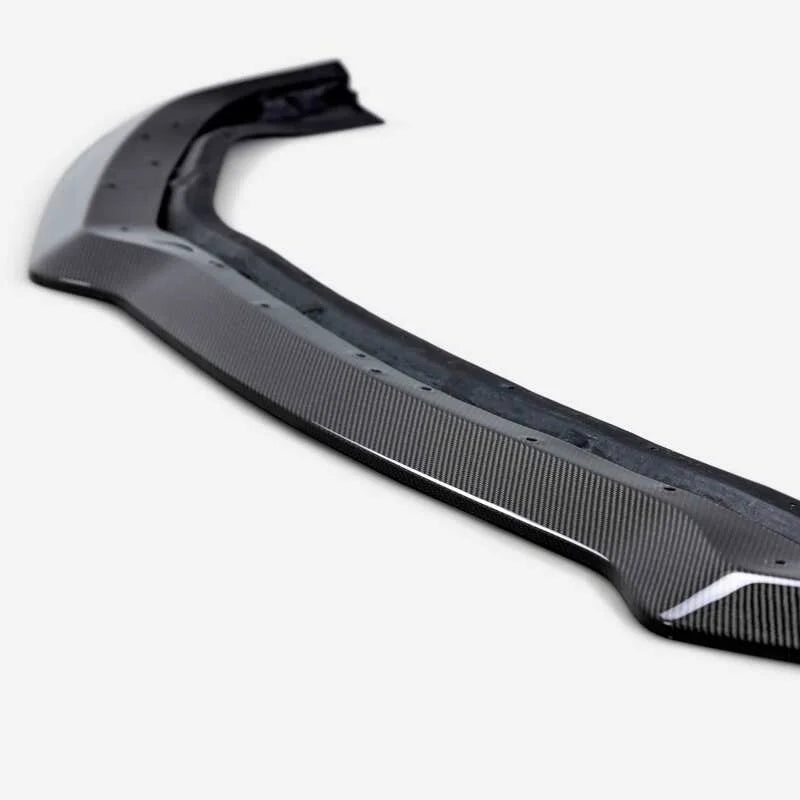 Anderson Composites 21-22 Ford Mustang Mach 1 Type-HP Carbon Fiber Front Chin Splitter - Back View
