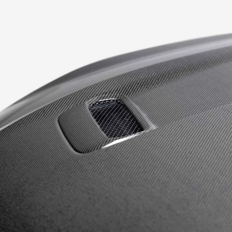 Anderson Composites 21-23 Ford Mustang Mach 1 Type-SK Double-Sided Carbon Fiber Hood - Main Product View