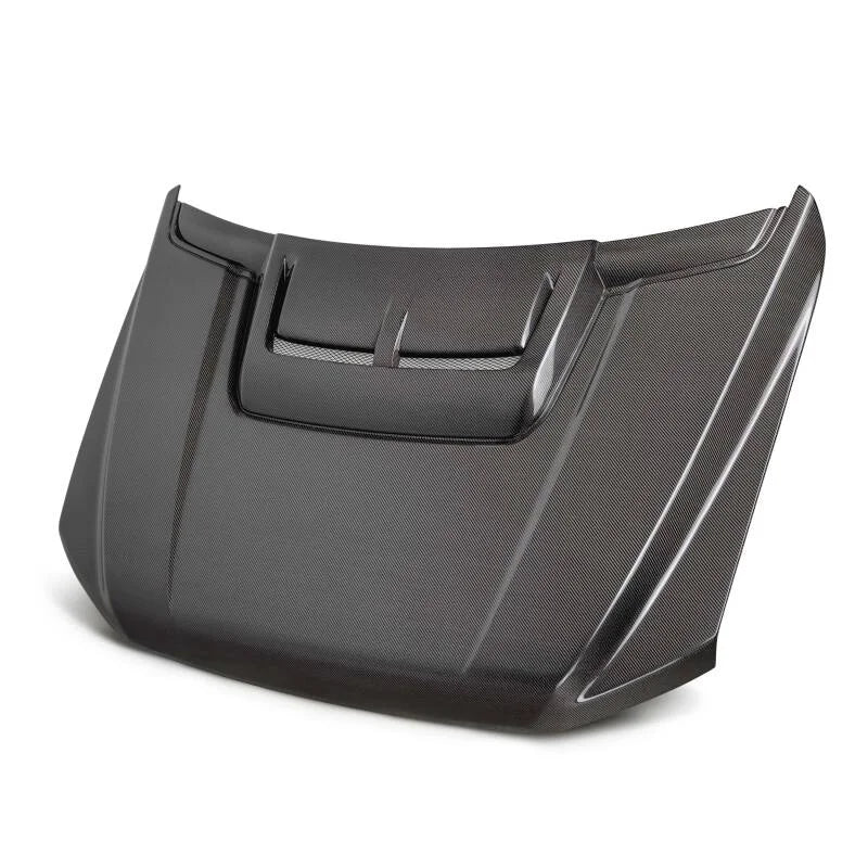 Anderson Composites 21-24 Ford Raptor Type-OE Carbon Fiber Hood - Installation View
